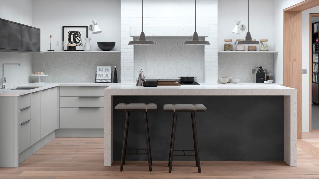 Cosdon light grey matt kitchen