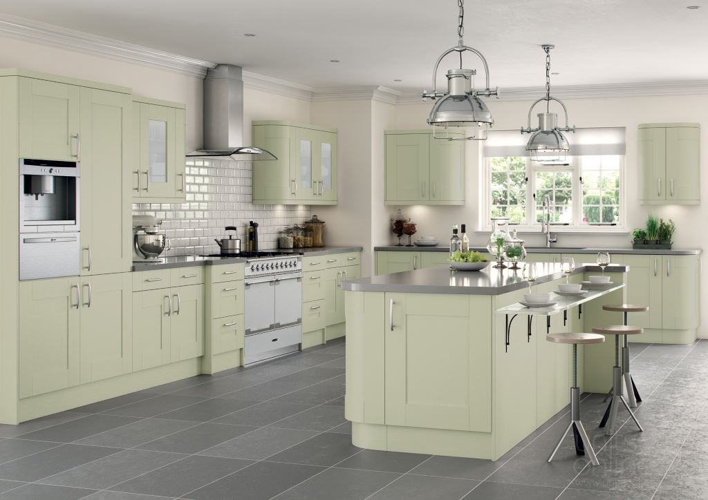 Cartmel sage green shaker kitchen