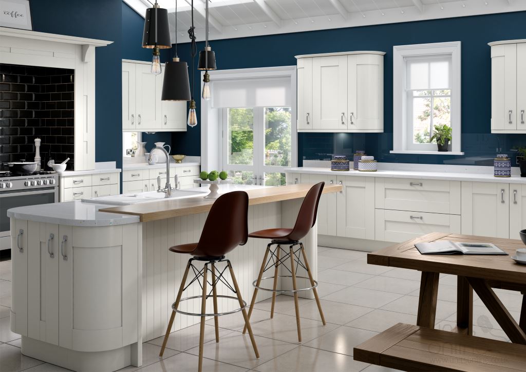 Cartmel super white shaker kitchen