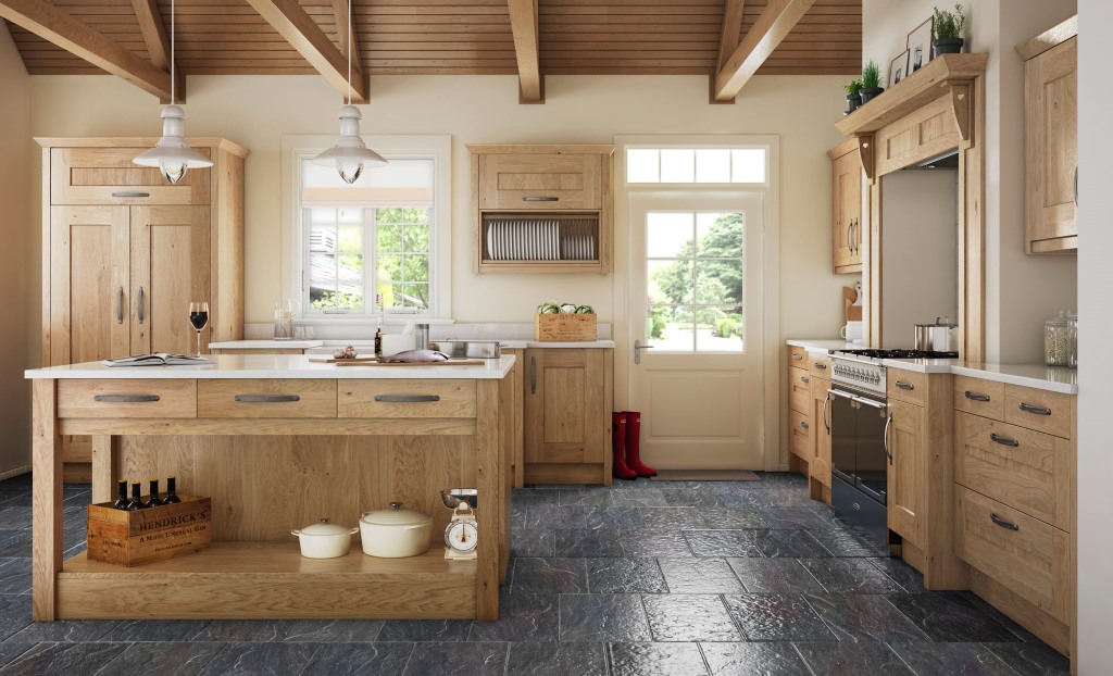 Clonmel knotty oak shaker kitchen