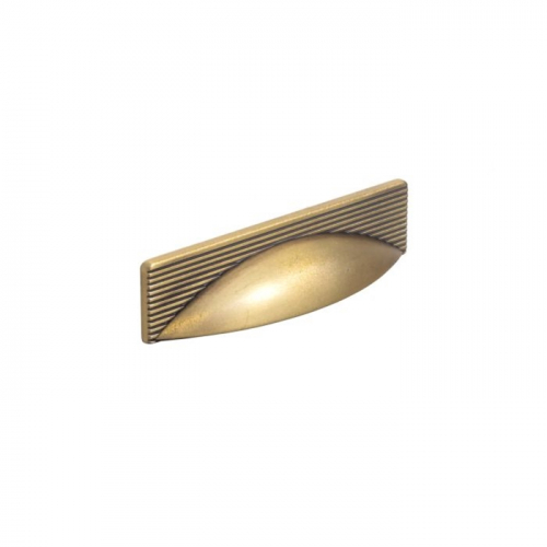 Alchester, Fluted cup handle, 96mm, Satin Brass