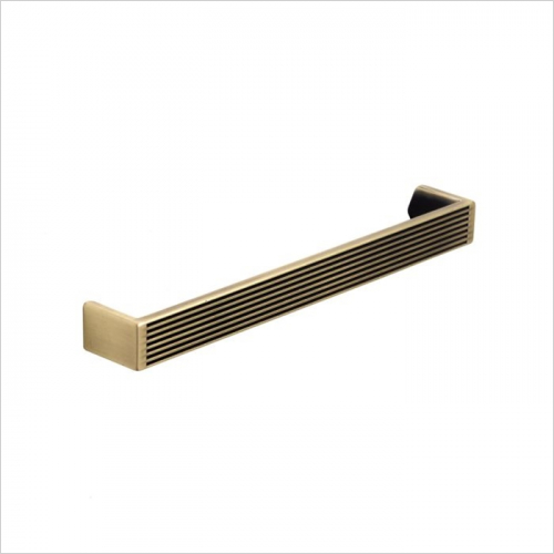 PWS - Alchester, Fluted D handle, 160mm, Satin Brass