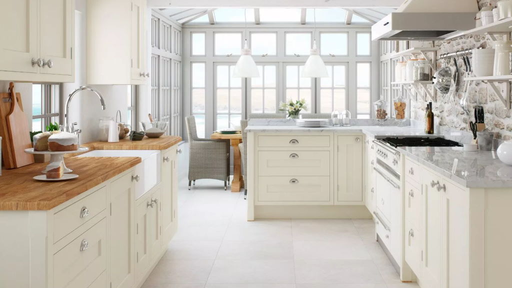 Baystone painted inframe kitchens from Multiwood