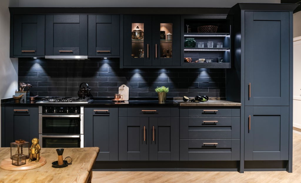 Second Nature Milbourne charcoal shaker kitchen