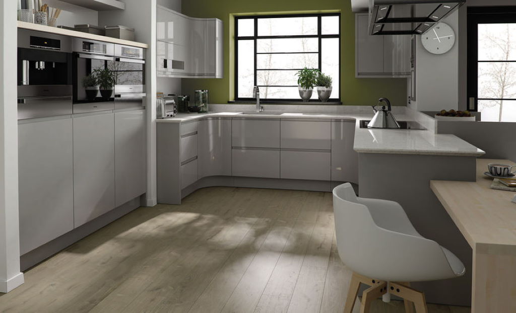 Second Nature Remo gloss dove grey kitchen