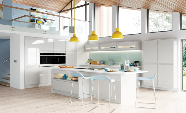 Kitchen Stori Uform Kitchen Stori Kitchen Strada Gloss Light Grey 1825mm High Units Larder Larder Kitchen Units Online