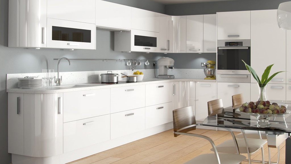 Haddington white high gloss kitchen