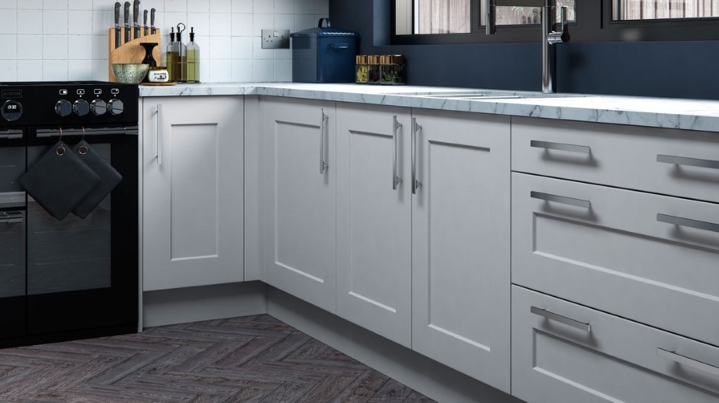 Hartside light grey shaker kitchen