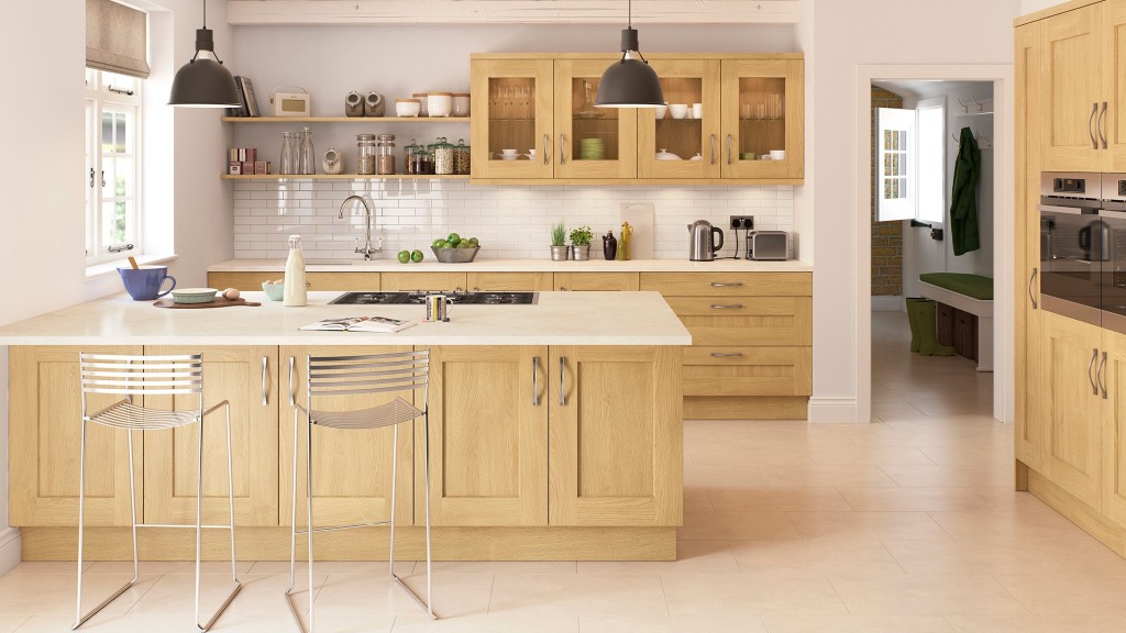 Rivington natural oak shaker kitchen