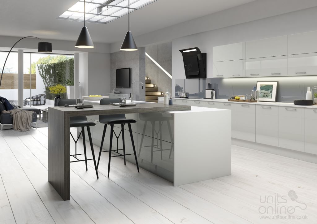 Vivo gloss light grey kitchen