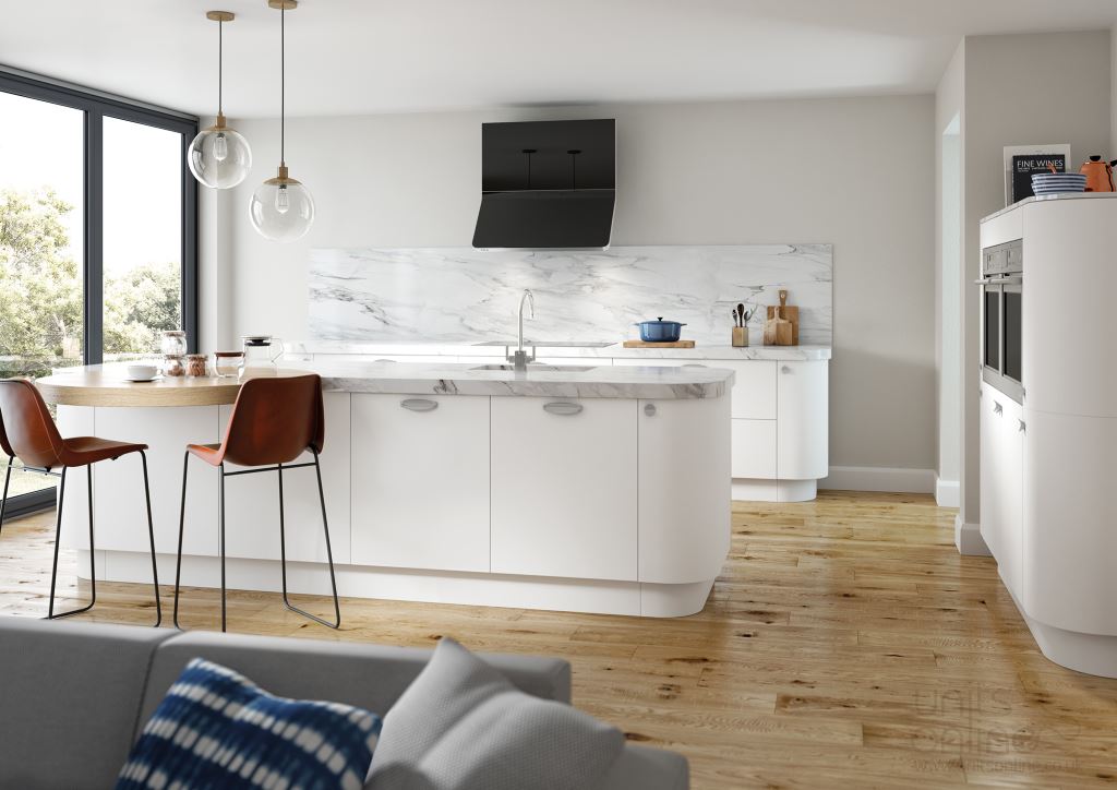 Vivo matt white kitchen