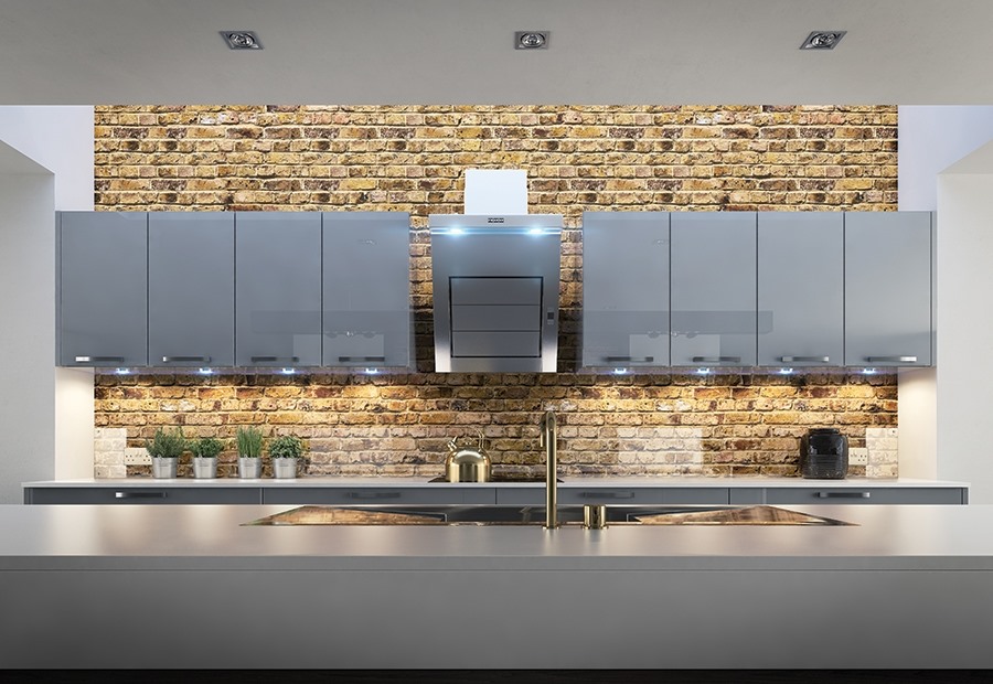Zola gloss dust grey kitchen