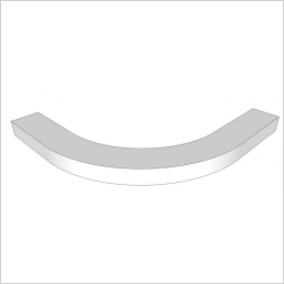 Curved modern cornice 300mm unit