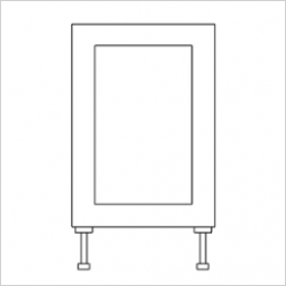 500mm Base Unit Wine Rack 400mm Deep With Door