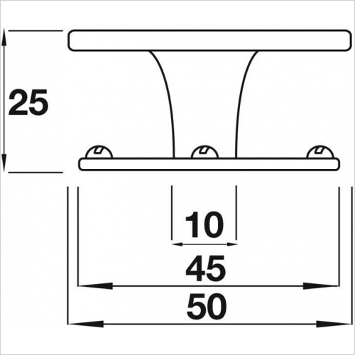 Knob, 50mm, Comes With Backplate, 45mm Diameter