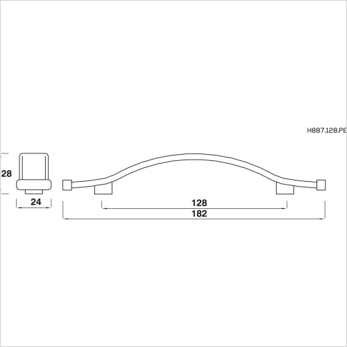 D Handle 128mm