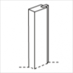 Tall square feature post 2400x50x100mm