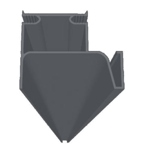 4200x53.3x41mm Vertical Alu Profile (Lateral) Matt Graphite