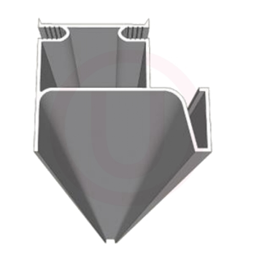 Vertical Aluminium Profile (Lateral), 2400x53.3x41mm
