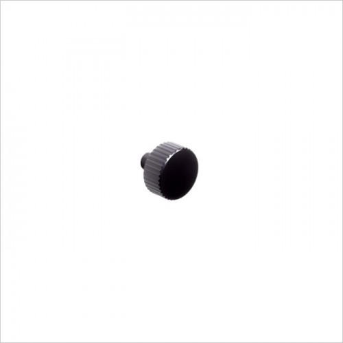 PWS - Arden, Fluted knob, central hole centre, Matt Black