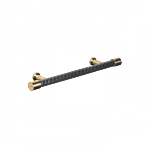 Maybrook, Fluted pull handle, 128mm, Pewter/Satin Brass