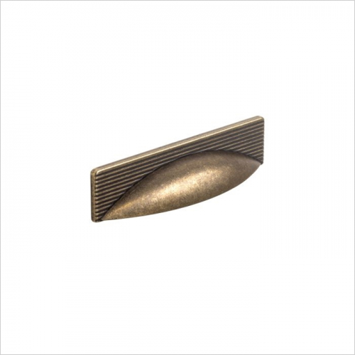 PWS - Alchester, Fluted cup handle, 96mm, Aged Brass