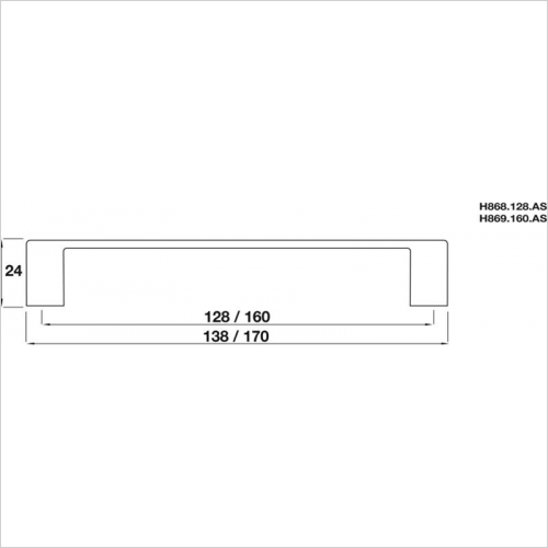 Bar Handle, 160mm