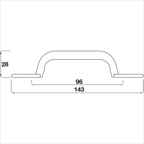 D Handle, 96mm