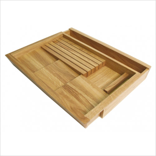 Oak - Expandable Oak Spice Cutlery Tray