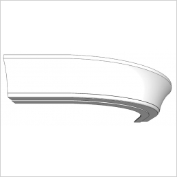 Curved Cornice Section For 300mm Wall Unit