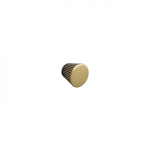 Alchester, Fluted conical knob, 30mm,  Satin Brass