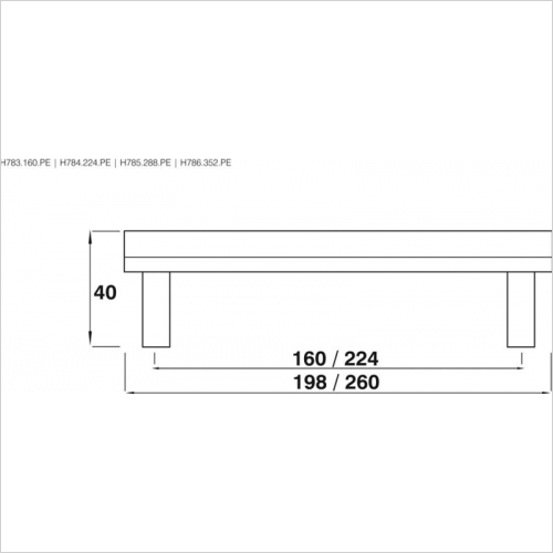 Croxdale, Oval Bar Handle, 160mm