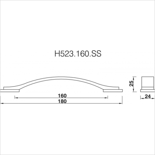 Bridge Handle, 160mm