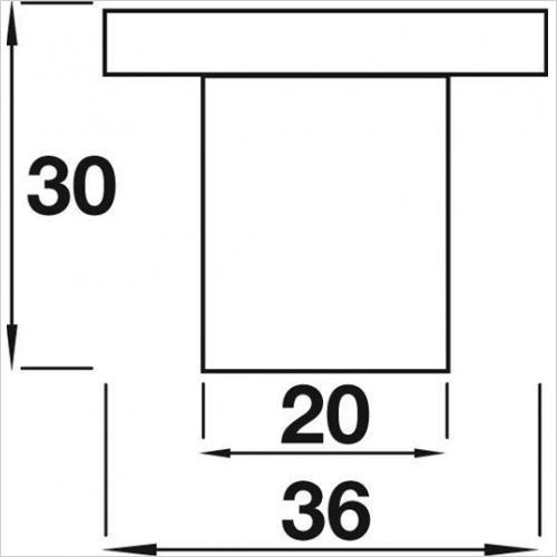 Knob Square, 36mm