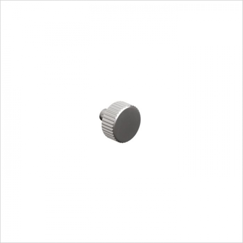 PWS - Arden, Fluted knob, central hole centre, Stainless Steel