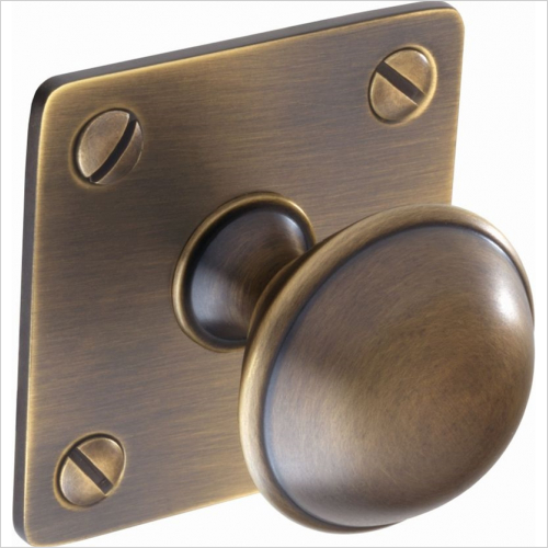 PWS - Classic Brass Knob With Backplate 32mm
