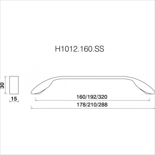 D Handle, 160mm