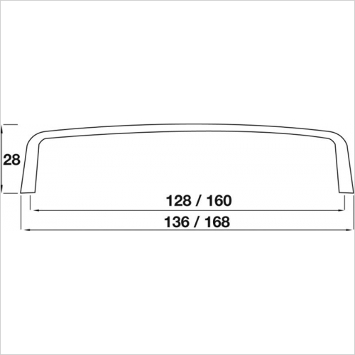 D Handle, 160mm