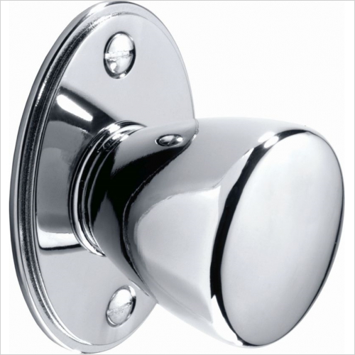 PWS - Round Knob With Backplate, 35mm Diameter Knob