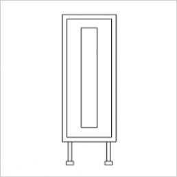 300mm Base Unit Wire Wine Rack 400mm Deep With Door
