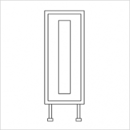300mm Base Unit Wire Wine Rack 400mm Deep With Door