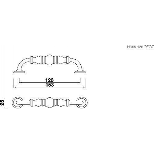 D Handle, 128mm