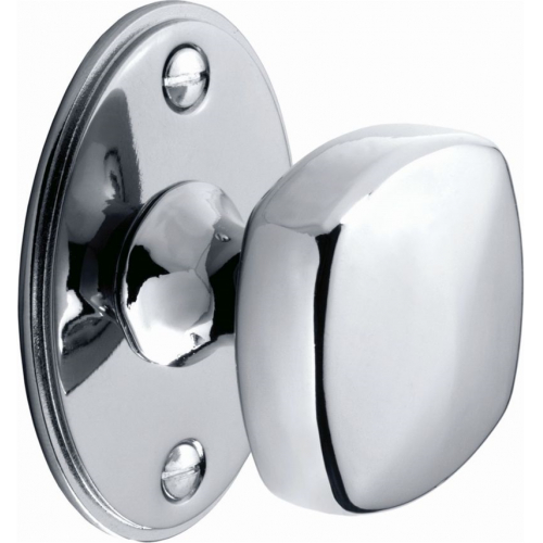 Square Knob With Backplate, 38mm Diameter Knob