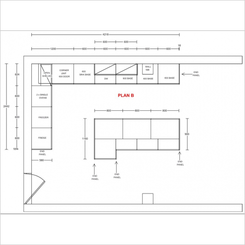 Plans - Kitchen Planning with 3 amendments