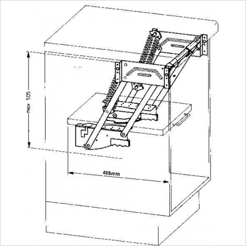 Mixer Lift/Support For 450 - 600mm Wide Unit