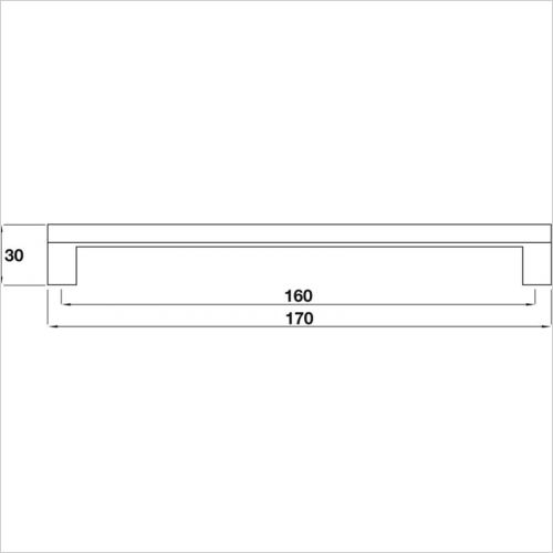 D Handle, 160mm