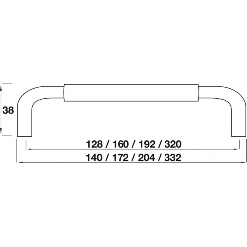 Bar Handle, 192mm