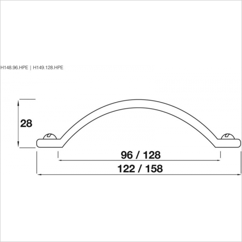 Bow Handle, 96mm