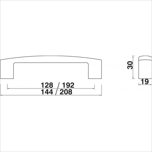 D Handle, 128mm