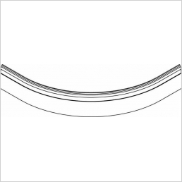 Large Curved Decorative Plinth (Smooth) 132x608x608mm
